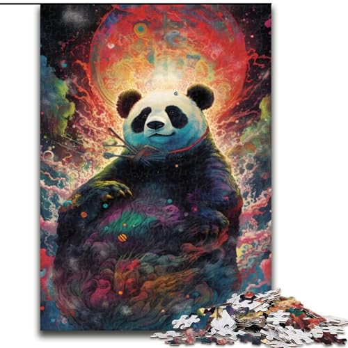1000-teiliges Puzzle für Erwachsene, Heiliger Himmlischer Panda, Holzpuzzle für Erwachsene, anspruchsvolles DIY-Denkspiel, interaktive Familienaktivität (Größe 26x38cm) von WGLINGX