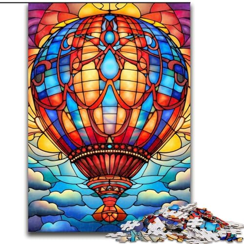 1000-teiliges Puzzle für Erwachsene, Heißluftballon-Puzzle, Familienaktivitätsspiel für Teenager, anspruchsvolles Denkspiel (Größe 26x38cm) von WGLINGX