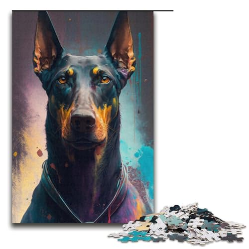 1000-teiliges Puzzle für Erwachsene, Husky-Puzzle – anspruchsvolles Spiel, jedes Teil ist einzigartig – anspruchsvolles, unterhaltsames Spiel für die ganze Familie (Größe 38 x 26 cm) von WGLINGX