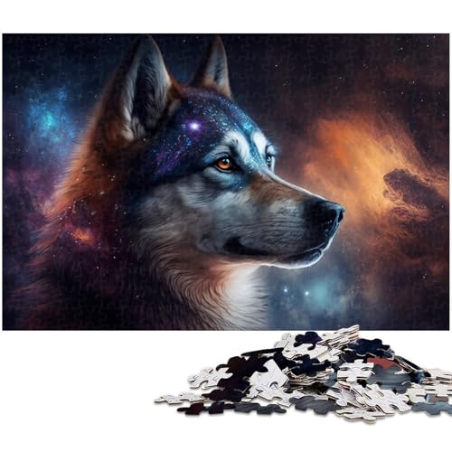 1000-teiliges Puzzle für Erwachsene, Husky-Puzzles für Holzpuzzles, Spielzeug, Denkspiel (Größe 50 x 75 cm) von WGLINGX