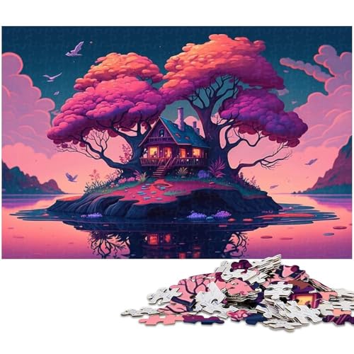 1000-teiliges Puzzle für Erwachsene, Insellandschaft, Puzzles für Holzpuzzles, Spielzeug, Denkspiel (Größe 50 x 75 cm) von WGLINGX