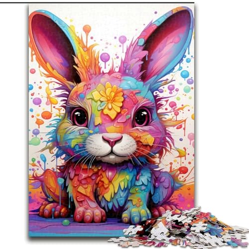 1000-teiliges Puzzle für Erwachsene, Kaninchen-Puzzle für Erwachsene, 1000-teiliges herausforderndes DIY-Denkspiel, interaktives Familienspiel (Größe 50x75cm) von WGLINGX