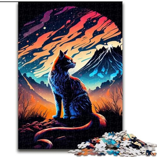 1000-teiliges Puzzle für Erwachsene, Katze und Landschaft, Holzpuzzle, Spaß für die ganze Familie, Basteln, perfekt für Geburtstage, Feiertage, Größe 50x75cm 1000-teiliges Puzzle für Erwachsene, Katze und Landschaft, Holzpuzzle, Spaß für die ganze Familie, Basteln, perfekt für Geburtstage, Feiertage, Größe 50x75cm von WGLINGX