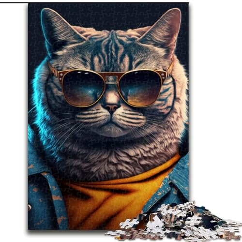 1000-teiliges Puzzle für Erwachsene, Katzen-Neon-Holzpuzzle, herausfordernd und unterhaltsam, Familienaktivität, Größe 50x75cm 1000-teiliges Puzzle für Erwachsene, Katzen-Neon-Holzpuzzle, herausfordernd und unterhaltsam, Familienaktivität, Größe 50x75cm von WGLINGX