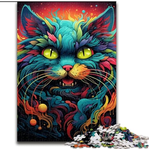 1000-teiliges Puzzle für Erwachsene, Katzen-Puzzle, 1000 Teile für Erwachsene, Familienspaß zum Basteln, perfekt für Geburtstage, Feiertage (Größe 26x38cm) von WGLINGX
