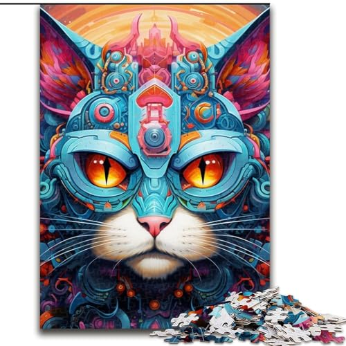 1000-teiliges Puzzle für Erwachsene, Katzen-Puzzle, Familienaktivitätsspiel für Teenager, anspruchsvolles Denkspiel (Größe 26x38cm) von WGLINGX