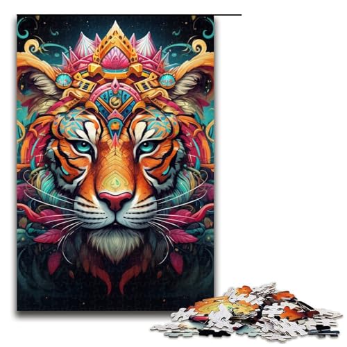1000-teiliges Puzzle für Erwachsene, King Tiger Games, Familienspiel zum Stressabbau, schwieriges Herausforderungspuzzle für Jugendliche ab 14 Jahren (Größe 50 x 75 cm) von WGLINGX
