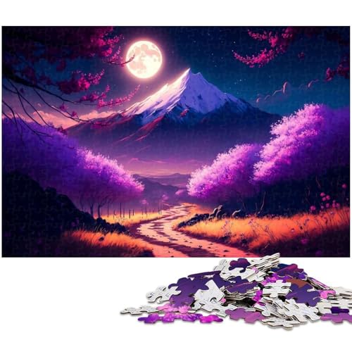 1000-teiliges Puzzle für Erwachsene, Kirschblüten-Japan-Quizspiel, geeignet als Schreibtischdekoration, Größe 50 x 75 cm von WGLINGX