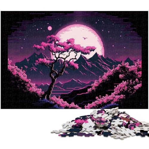 1000-teiliges Puzzle für Erwachsene, Kirschblütenlandschaft, Quizspiel, geeignet als Schreibtischdekoration, Größe 50 x 75 cm 1000-teiliges Puzzle für Erwachsene, Kirschblütenlandschaft, Quizspiel, geeignet als Schreibtischdekoration, Größe 50 x 75 cm von WGLINGX