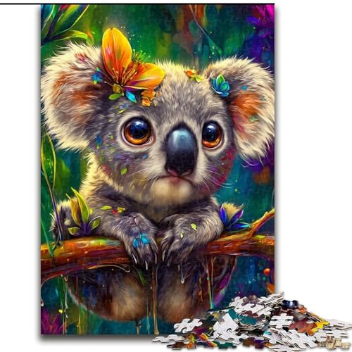 1000-teiliges Puzzle für Erwachsene, Koala-Puzzles für 1000 Teile, Weihnachten, Halloween, Muttertag, Neujahr, Ostergeschenk (Größe 26x38cm) von WGLINGX