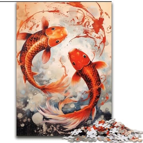 1000-teiliges Puzzle für Erwachsene, Koi-Fische, Holzpuzzle, herausfordernd und unterhaltsam, Familienaktivität, Größe 26x38cm 1000-teiliges Puzzle für Erwachsene, Koi-Fische, Holzpuzzle, herausfordernd und unterhaltsam, Familienaktivität, Größe 26x38cm von WGLINGX