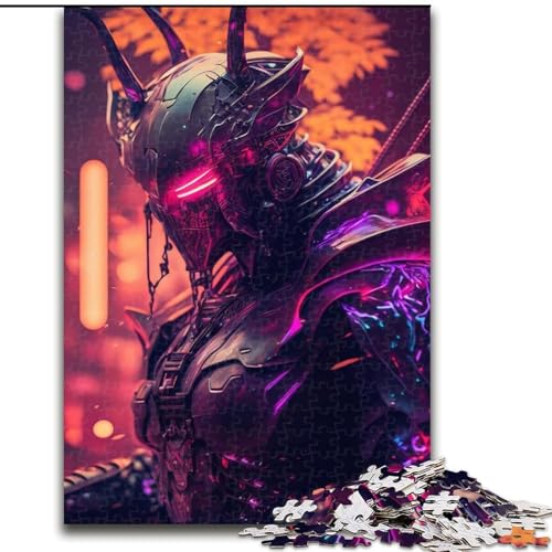 1000-teiliges Puzzle für Erwachsene, Krieger-Holzpuzzle für Erwachsene, anspruchsvolles DIY-Denkspiel, interaktive Familienaktivität (Größe 50x75cm) von WGLINGX