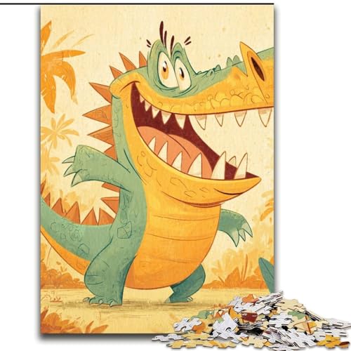 1000-teiliges Puzzle für Erwachsene, Krokodil-Puzzles für Erwachsene, pädagogisches und unterhaltsames Indoor-Spiel zur Heimdekoration (Größe 26x38cm) von WGLINGX
