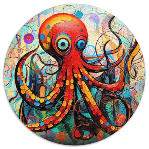 1000-teiliges Puzzle für Erwachsene, Kunst-Oktopus-Puzzles für Erwachsene, anspruchsvolles DIY-Denkspiel, interaktives Familienspiel (67,5 x 67,5 cm) von WGLINGX