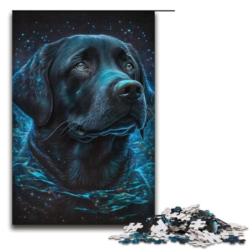 1000-teiliges Puzzle für Erwachsene, Labrador-Puzzle – anspruchsvolles Spiel, jedes Teil ist einzigartig – anspruchsvolles, unterhaltsames Spiel für die ganze Familie (Größe 38 x 26 cm) von WGLINGX