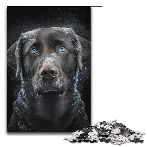 1000-teiliges Puzzle für Erwachsene, Labrador-Puzzle – anspruchsvolles Spiel, jedes Teil ist einzigartig – anspruchsvolles, unterhaltsames Spiel für die ganze Familie (Größe 38 x 26 cm) von WGLINGX