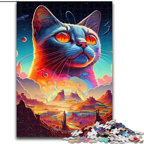 1000-teiliges Puzzle für Erwachsene, Landschaftskatze, Puzzle 1000 Teile für Erwachsene, Geburtstagsfeier für Männer und Frauen, Größe 50x75cm 1000-teiliges Puzzle für Erwachsene, Landschaftskatze, Puzzle 1000 Teile für Erwachsene, Geburtstagsfeier für Männer und Frauen, Größe 50x75cm von WGLINGX