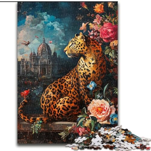 1000-teiliges Puzzle für Erwachsene, Leopard, 1000-teiliges Puzzle, Geburtstage, Weihnachten, Halloween, Erntedankfest, Ostern (Größe 50x75cm) von WGLINGX