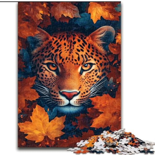 1000-teiliges Puzzle für Erwachsene, Leopard, 1000-teiliges Puzzle, Geschenke, unmöglich, lehrreich, Heimdekoration, Spiele und Geschenke (Größe 50x75cm) von WGLINGX