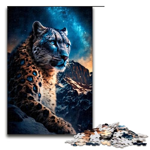 1000-teiliges Puzzle für Erwachsene, Leoparden-Puzzles für Holzpuzzles, Spielzeug, Denkspiel (Größe 50 x 75 cm) von WGLINGX