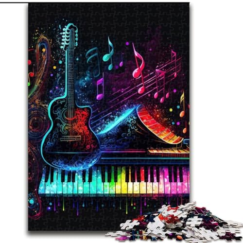 1000-teiliges Puzzle für Erwachsene, Live-Musik, Neon-Puzzle für Erwachsene, 1000 Teile, Weihnachten oder Geburtstage, Größe 26x38cm 1000-teiliges Puzzle für Erwachsene, Live-Musik, Neon-Puzzle für Erwachsene, 1000 Teile, Weihnachten oder Geburtstage, Größe 26x38cm von WGLINGX