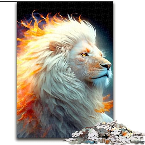 1000-teiliges Puzzle für Erwachsene, Löwe, Holzpuzzle für Erwachsene, Weihnachten, Halloween, Muttertag, Neujahr, Ostergeschenk (Größe 50x75cm) von WGLINGX
