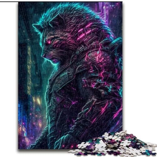 1000-teiliges Puzzle für Erwachsene, Löwe, Mensch, Holzpuzzle, interaktives Familienspiel, DIY-Heimdekoration, Gehirn-Herausforderung, Geschenk, Größe 26x38cm 1000-teiliges Puzzle für Erwachsene, Löwe, Mensch, Holzpuzzle, interaktives Familienspiel, DIY-Heimdekoration, Gehirn-Herausforderung, Geschenk, Größe 26x38cm von WGLINGX