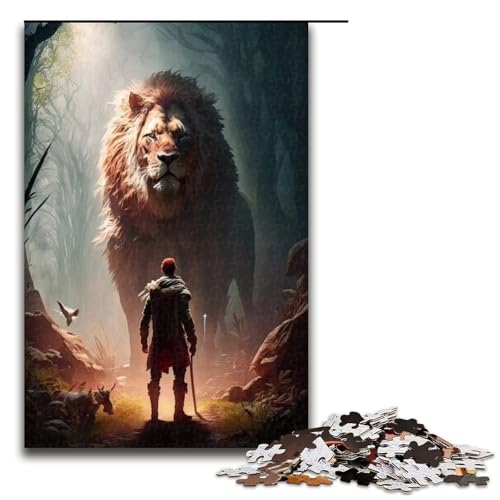 1000-teiliges Puzzle für Erwachsene, Löwen-Puzzle, Lernspielzeug, tolle Geschenke und Spielzeuge (Größe 50 x 75 cm) von WGLINGX