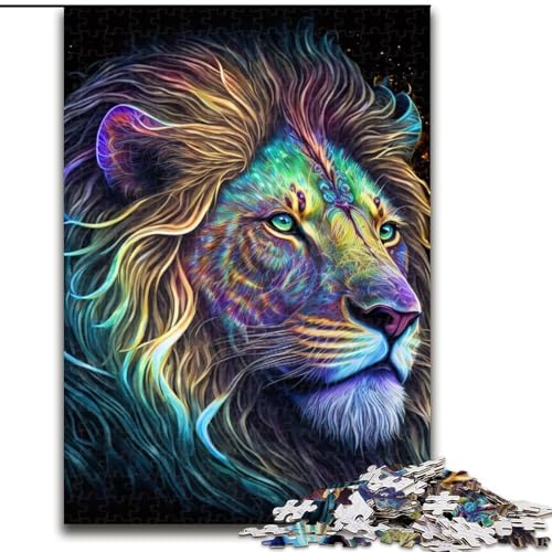 1000-teiliges Puzzle für Erwachsene, Löwen-Puzzle für Erwachsene, 1000 Teile, ideal als Dekoration für Zuhause und Büro, Geburtstag (Größe 50x75cm) von WGLINGX