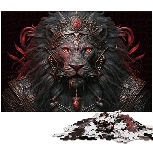 1000-teiliges Puzzle für Erwachsene, Löwenkrieger-Puzzles für Holzpuzzles, Spielzeug, Denkspiel (Größe 50 x 75 cm) von WGLINGX
