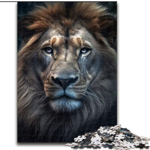1000-teiliges Puzzle für Erwachsene, Löwenporträt, helle Augen, Holzpuzzle, interaktives Familienspiel, DIY-Heimdekoration, Gehirn-Herausforderung, Geschenk, Größe 50x75cm 1000-teiliges Puzzle für Erwachsene, Löwenporträt, helle Augen, Holzpuzzle, interaktives Familienspiel, DIY-Heimdekoration, Gehirn-Herausforderung, Geschenk, Größe 50x75cm von WGLINGX