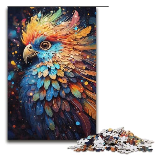 1000-teiliges Puzzle für Erwachsene, Malen, buntes Papageienspielzeug, Lernspiele, Stressabbau, Analyse und Logik (Größe 38 x 26 cm) von WGLINGX