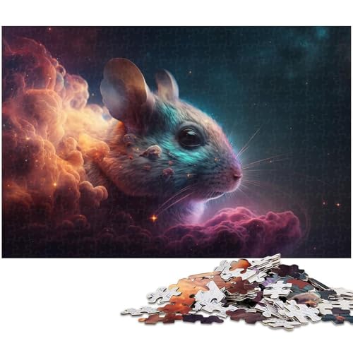 1000-teiliges Puzzle für Erwachsene, Mausnebel, Puzzles für Holzpuzzles, Spielzeug, Denkspiel (Größe 50 x 75 cm) von WGLINGX