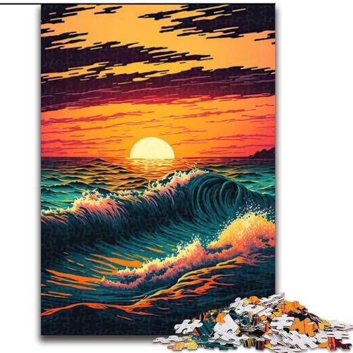 1000-teiliges Puzzle für Erwachsene, Meereswellen, Holzpuzzle, herausfordernd und unterhaltsam, Familienaktivität, Größe 50x75cm 1000-teiliges Puzzle für Erwachsene, Meereswellen, Holzpuzzle, herausfordernd und unterhaltsam, Familienaktivität, Größe 50x75cm von WGLINGX