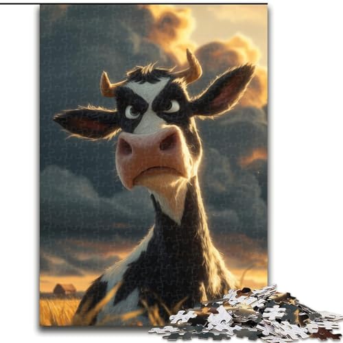1000-teiliges Puzzle für Erwachsene, Milchkuh-Puzzle für Erwachsene, 1000 Teile, Teenager, Stressabbau, Cooles einzigartiges Geschenk für die Familie (Größe 50x75cm) von WGLINGX