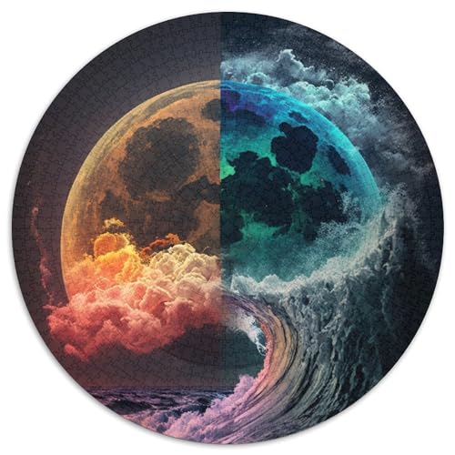1000-teiliges Puzzle für Erwachsene, Mond-Puzzle, anspruchsvolles Denkspiel für Teenager, unterhaltsames interaktives Spiel für die ganze Familie, 1000 Teile (67,5x67,5cm) von WGLINGX