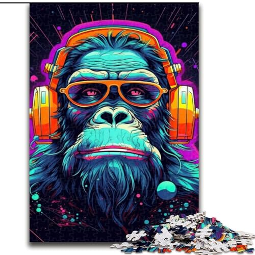 1000-teiliges Puzzle für Erwachsene, Monkey DJ Music, Holzpuzzle, herausfordernd und unterhaltsam, Familienaktivität, Größe 50x75cm 1000-teiliges Puzzle für Erwachsene, Monkey DJ Music, Holzpuzzle, herausfordernd und unterhaltsam, Familienaktivität, Größe 50x75cm von WGLINGX