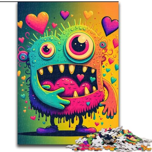 1000-teiliges Puzzle für Erwachsene, Monster Love Frenzy Art, Holzpuzzle, interaktives Familienspiel, DIY-Heimdekoration, Gehirn-Herausforderung, Geschenk, Größe 50x75cm 1000-teiliges Puzzle für Erwachsene, Monster Love Frenzy Art, Holzpuzzle, interaktives Familienspiel, DIY-Heimdekoration, Gehirn-Herausforderung, Geschenk, Größe 50x75cm von WGLINGX