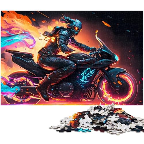 1000-teiliges Puzzle für Erwachsene, Motorrad-Puzzle – anspruchsvolles Spiel, jedes Teil ist einzigartig – anspruchsvolles, unterhaltsames Spiel für die ganze Familie (Größe 38 x 26 cm) von WGLINGX