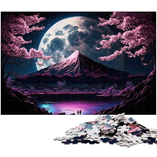 1000-teiliges Puzzle für Erwachsene, Mount Fuji, Puzzles für Holzpuzzles, Spielzeug, Denkspiel (Größe 50 x 75 cm) von WGLINGX