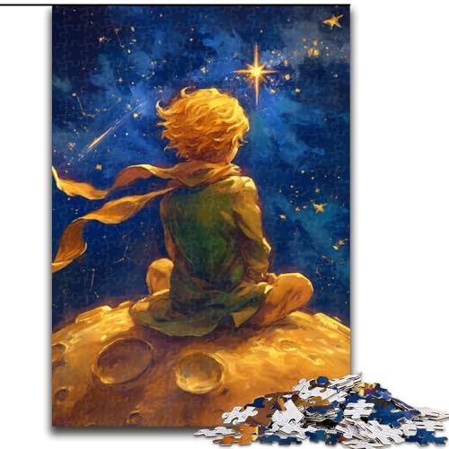 1000-teiliges Puzzle für Erwachsene, Nachthimmel, Der Kleine Prinz, Puzzles für 1000 Teile, Weihnachten, Halloween, Muttertag, Neujahr, Ostergeschenk (Größe 50x75cm) von WGLINGX