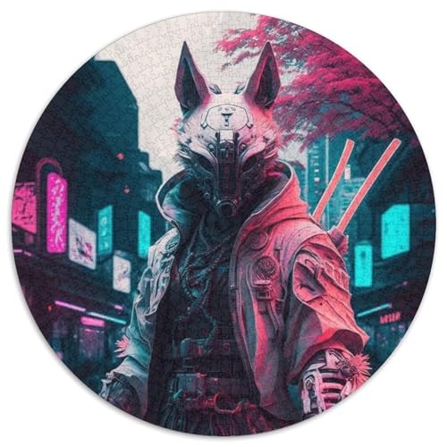 1000-teiliges Puzzle für Erwachsene, Neon-Krieger-Puzzle, anspruchsvolles Denkspiel für Teenager, unterhaltsames interaktives Spiel für die ganze Familie, 1000 Teile (67,5x67,5cm) von WGLINGX