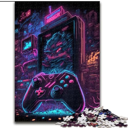 1000-teiliges Puzzle für Erwachsene, Neon-Spiel, 1000 Teile, anspruchsvolles Denkspiel für Teenager, perfekt als Heimdekoration oder Geschenk, Größe 26x38cm von WGLINGX