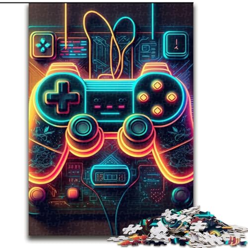 1000-teiliges Puzzle für Erwachsene, Neon-Spiel, Puzzles für Erwachsene, 1000 Teile, Lernspielzeug, Größe 50x75cm von WGLINGX