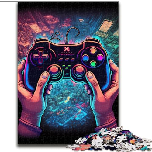 1000-teiliges Puzzle für Erwachsene, Neon-Spiel, Puzzles für Erwachsene, 1000 Teile, Lernspielzeug, Größe 50x75cm von WGLINGX