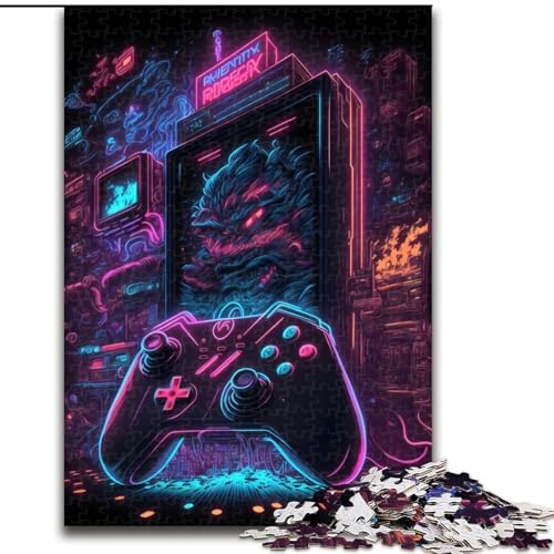 1000-teiliges Puzzle für Erwachsene, Neon-Spielzimmer-Puzzle, 1000 Teile, anspruchsvolles Denkspiel für Teenager, perfekt als Heimdekoration oder Geschenk, Größe 26x38cm 1000-teiliges Puzzle für Erwachsene, Neon-Spielzimmer-Puzzle, 1000 Teile, anspruchsvolles Denkspiel für Teenager, perfekt als Heimdekoration oder Geschenk, Größe 26x38cm von WGLINGX