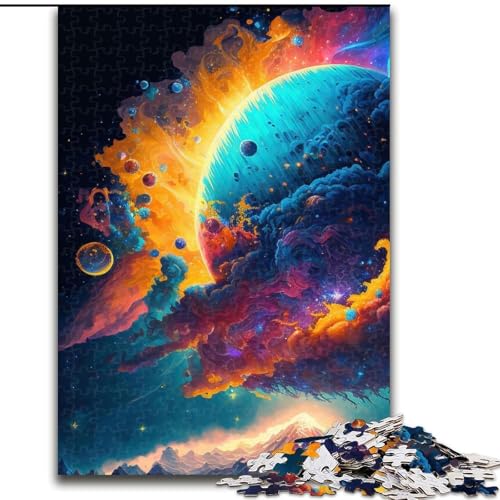 1000-teiliges Puzzle für Erwachsene, Neon-Weltraumplaneten, Holzpuzzle, Spaß für die ganze Familie, Basteln, perfekt für Geburtstage, Feiertage, Größe 26x38cm 1000-teiliges Puzzle für Erwachsene, Neon-Weltraumplaneten, Holzpuzzle, Spaß für die ganze Familie, Basteln, perfekt für Geburtstage, Feiertage, Größe 26x38cm von WGLINGX