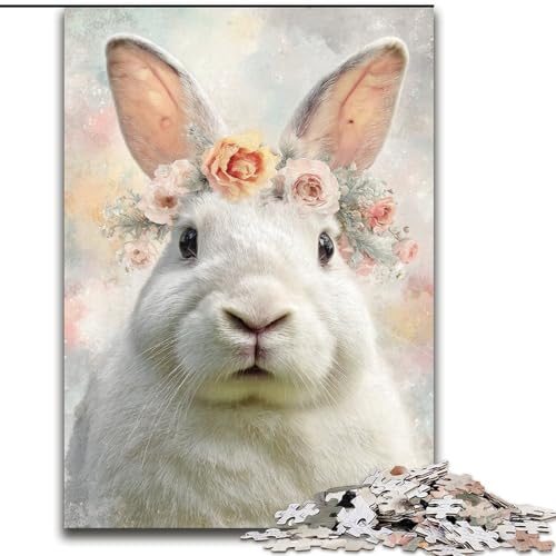1000-teiliges Puzzle für Erwachsene, Osterhasen-Puzzle für Erwachsene, pädagogisches und unterhaltsames Indoor-Spiel zur Heimdekoration (Größe 50x75cm) von WGLINGX