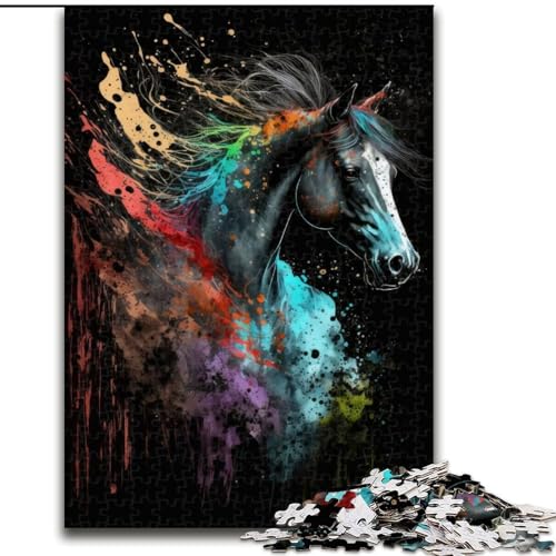 1000-teiliges Puzzle für Erwachsene, Paintsplash-Pferd, 1000-teiliges Puzzle-Geschenk, Geburtstage, Feiertage und zur Heimdekoration, Größe 50x75cm 1000-teiliges Puzzle für Erwachsene, Paintsplash-Pferd, 1000-teiliges Puzzle-Geschenk, Geburtstage, Feiertage und zur Heimdekoration, Größe 50x75cm von WGLINGX