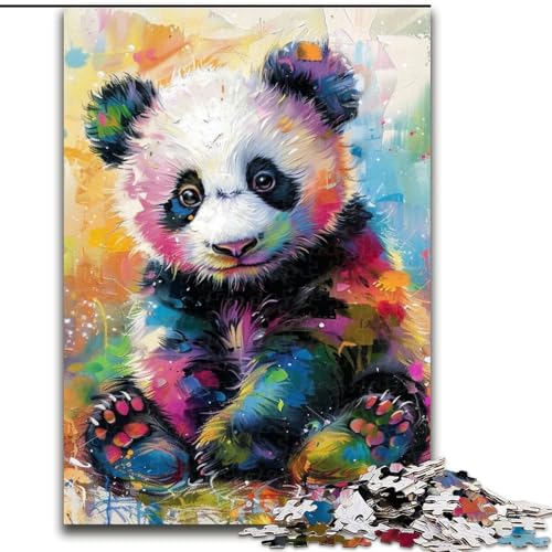 1000-teiliges Puzzle für Erwachsene, Panda-Mal-Puzzle für Erwachsene, 1000-teilige Familienaktivität, einzigartiges Geschenk für Feiertage und Geburtstage (Größe 50x75cm) von WGLINGX